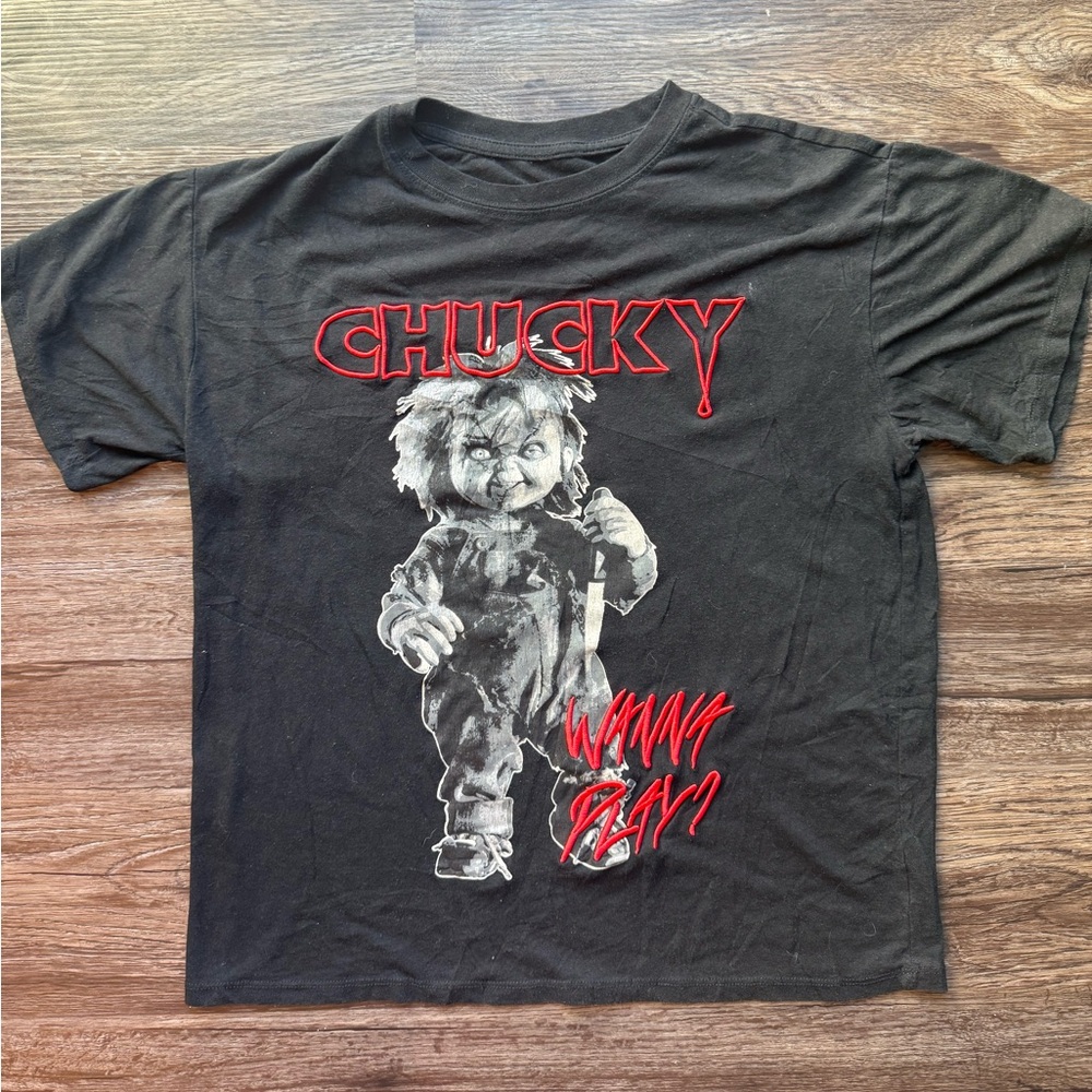 Chucky Black embroidered T-Shirt